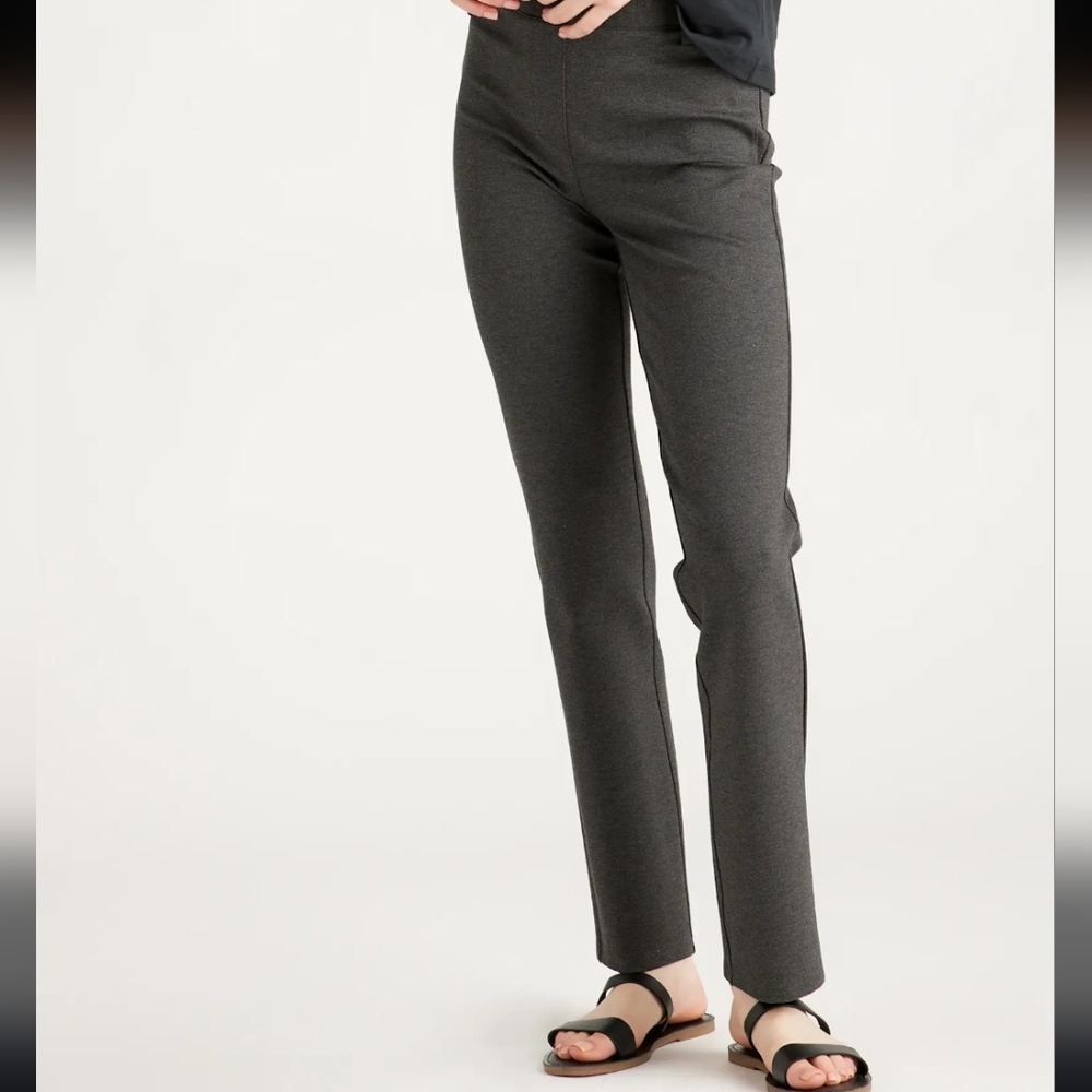 Quince Gray Straight Leg Pant Medium